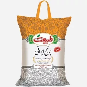 برنج 10 کیلویی طبیعت با دانه های یک دست و ظاهر جذاب غذا